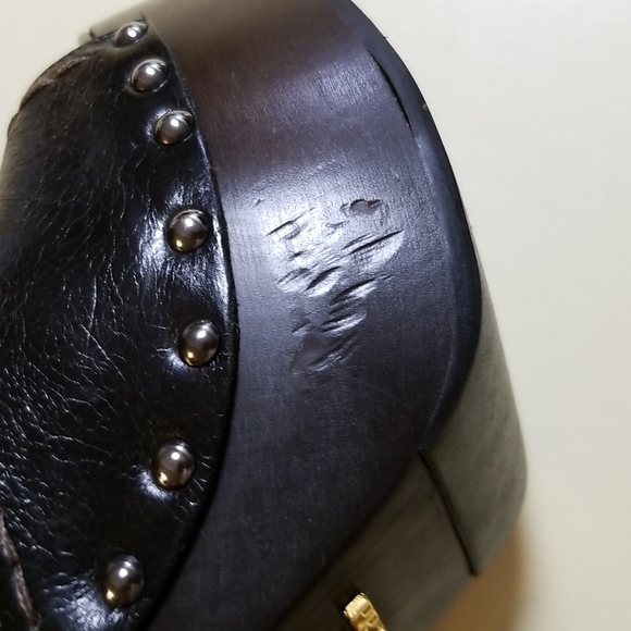 Prada Black leather platform heels size 40.5 - Picture 7 of 9